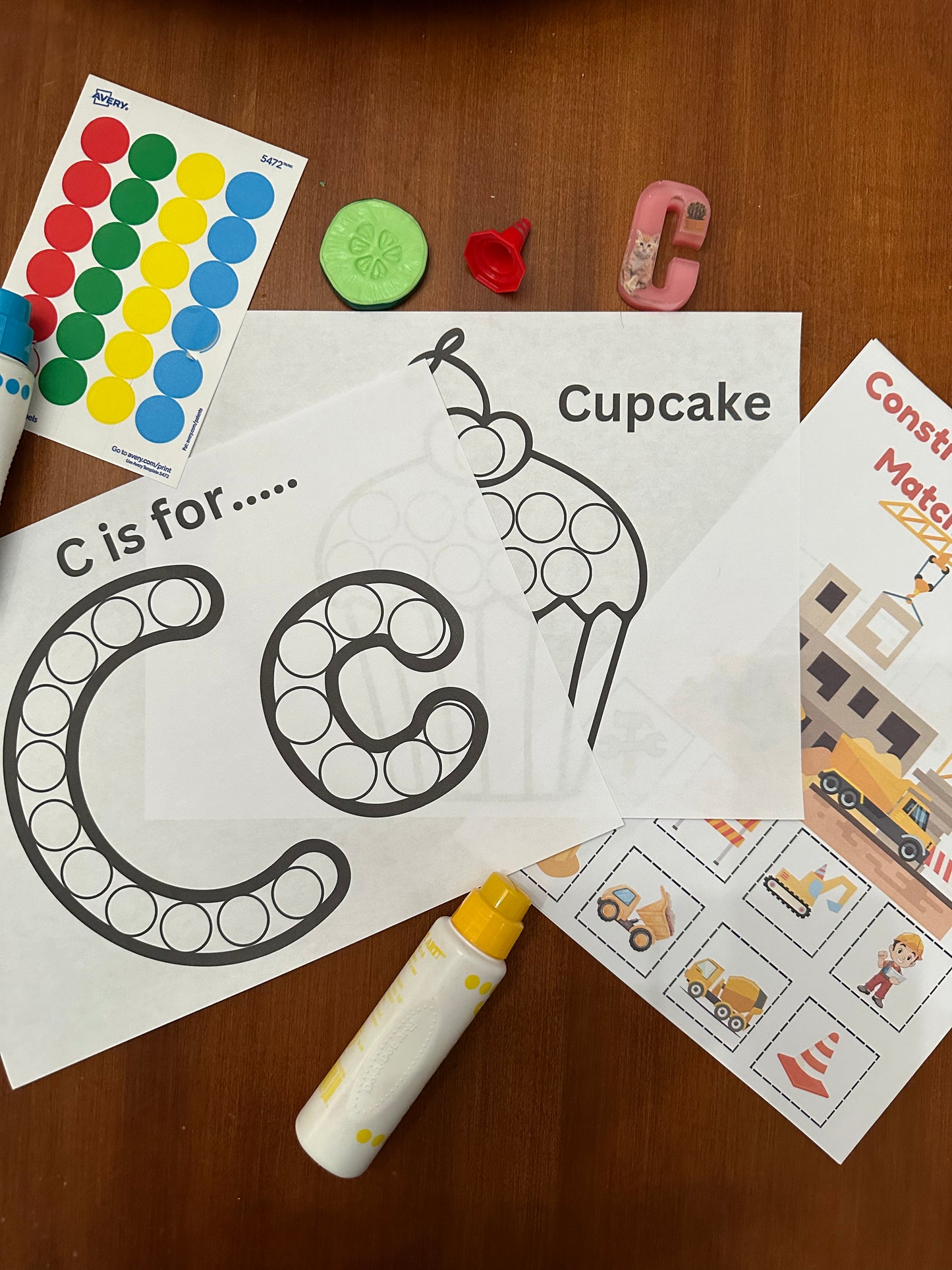 Toddler A-Z Dots Sheets