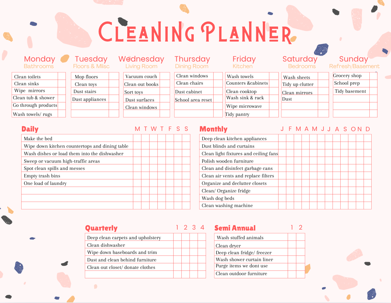 Cleaning Planner