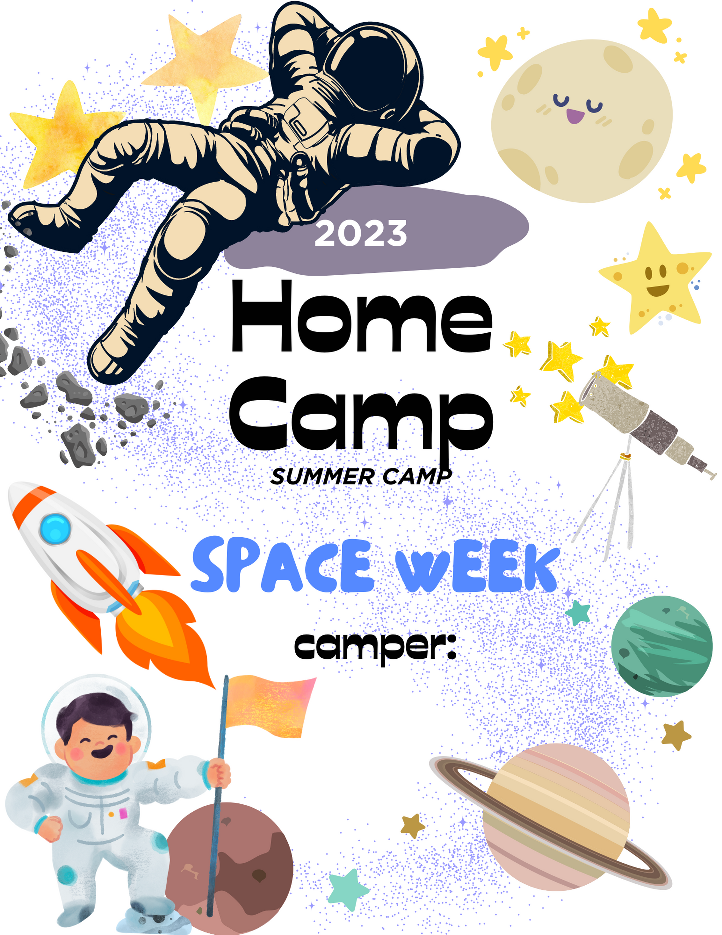 HOME CAMP- SPACE WEEK