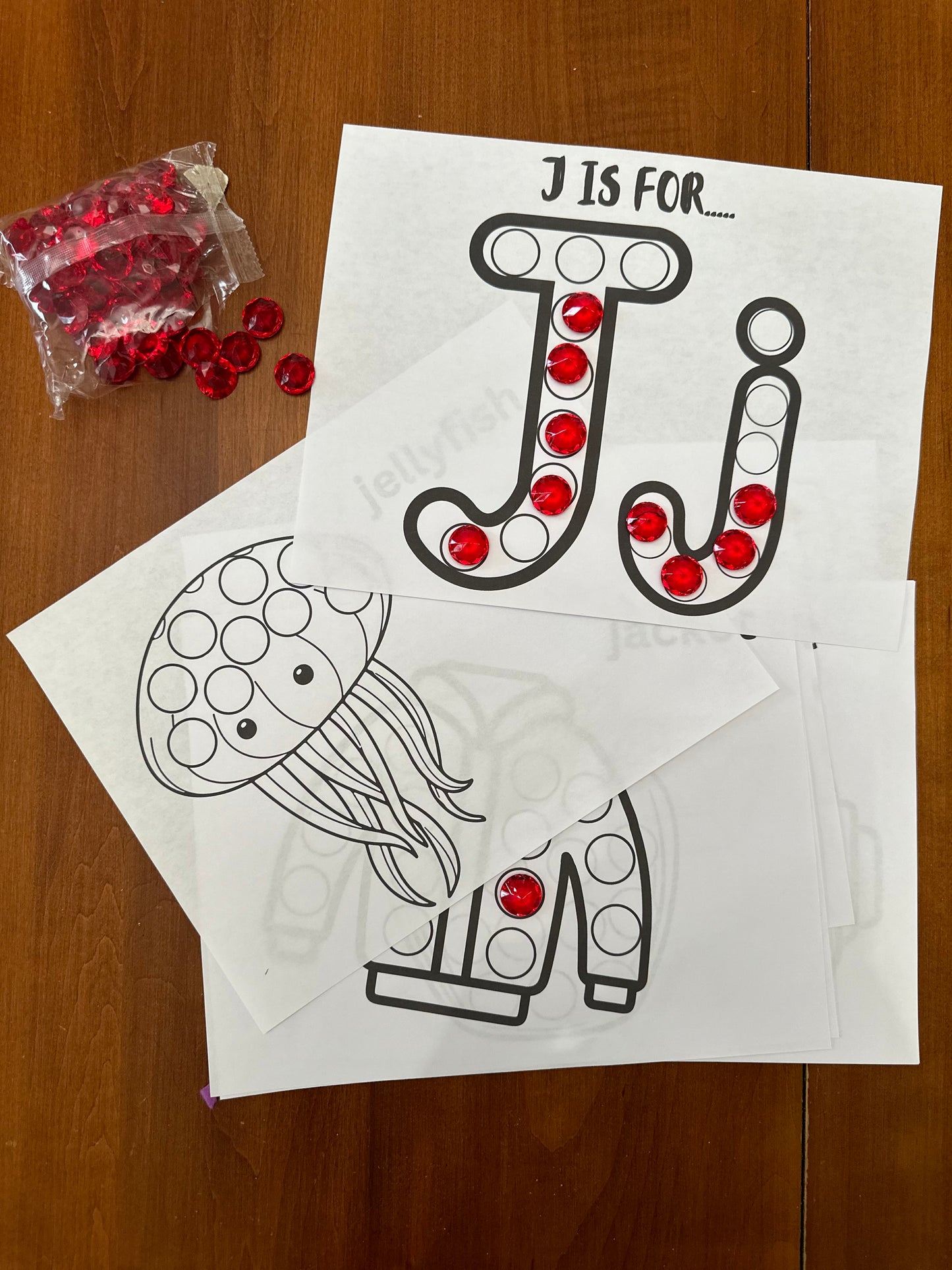 Alphabet Dots: Letter J