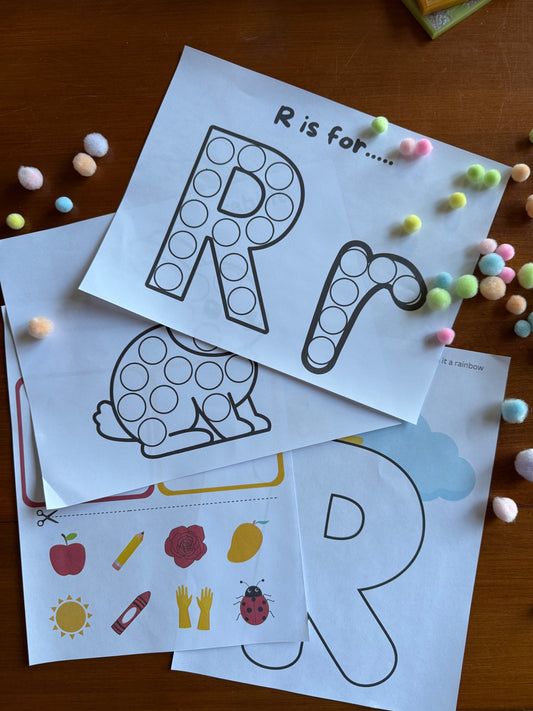 Alphabet Dots: Letter R