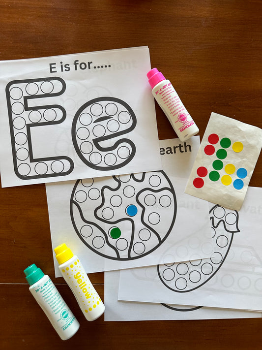 Alphabet Dots: Letter E