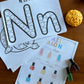 Alphabet Dots: Letter N