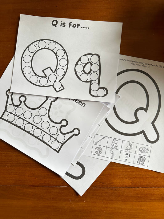 Alphabet Dots: Letter Q